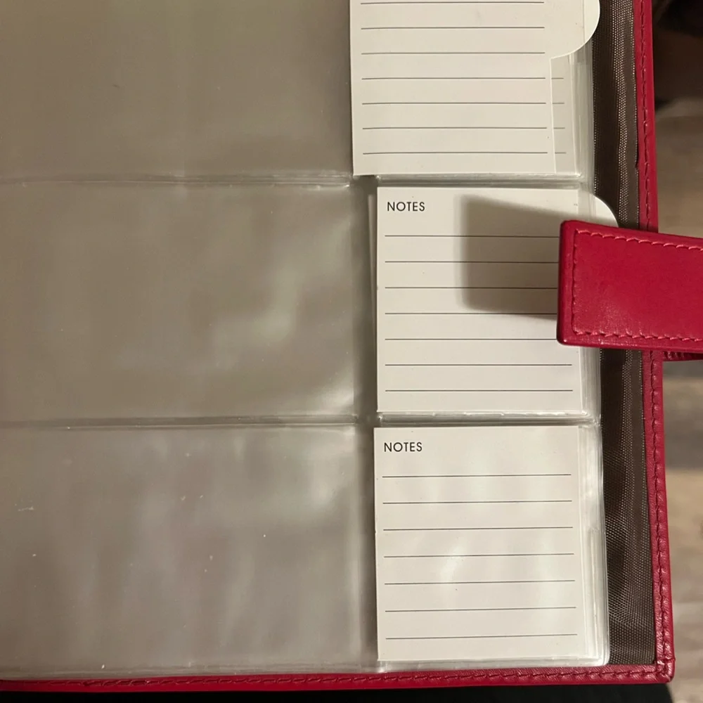 Franklin Covey Red Leather Card holder
